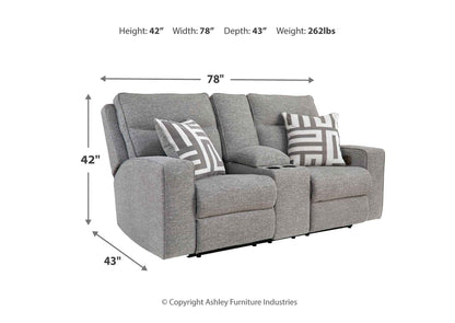 Sofá reclinable 2 cuerpos Biscoe con consola