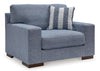 Sofá 1 cuerpo Nuvella denim lavable