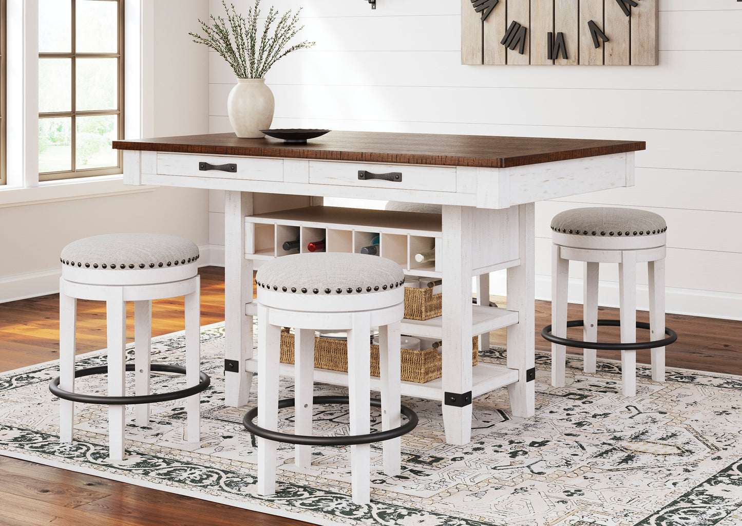 Taburete bar giratorio Valebeck white